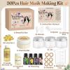 JUYRLE Hair Mask Making Kit- DIY Hair Mask for Damaged Hair, Make Your Own Hair Conditioner with Shea Butter Sweet Almond Oil Keratin Treatment Conditioner, Hydrating & Repairing Hair Gifts for Women view 2