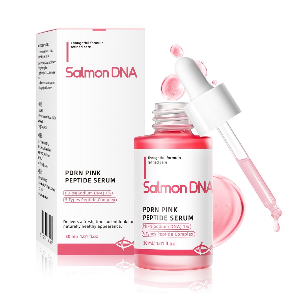PDRN Serum Pink Peptide with Salmon DNA & 5 Peptides Complex, Face Serum for Hydrating, Moisturizing, Firming, Even-Looking Skin, 30ml / 1.01 fl.oz.