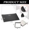 Acellegic 3 Pack Large Magnetic Makeup Palette with Clear Top 7.7"x4.3" Empty Cosmetics Pan Dispensing Storage Box 36 Metal Empty Square Makeup Eye Shadow Tray for DIY Eyeshadow Lipstick Blush Powder view 2