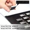 Acellegic 3 Pack Large Magnetic Makeup Palette with Clear Top 7.7"x4.3" Empty Cosmetics Pan Dispensing Storage Box 36 Metal Empty Square Makeup Eye Shadow Tray for DIY Eyeshadow Lipstick Blush Powder view 3