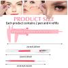 2 Pcs Eyebrow Mapping Pen, Microblading Brow Mapping Pen with 4 Replacement Refills and 1 Pink Ruler, Red Eyebrow Pencil for Women, Makeup Skin Tattoo Marker for Brow Lip Permanent Makeup(Red) view 2