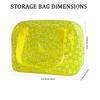 TotePrint Daisy Pattern PVC Washing Cosmetic Bag Portable for Travel, Storage Cosmetics and Skin Care Products 10.24"x3.94"x7.48 (7582-1) view 2