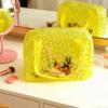 TotePrint Daisy Pattern PVC Washing Cosmetic Bag Portable for Travel, Storage Cosmetics and Skin Care Products 10.24"x3.94"x7.48 (7582-1) view 4