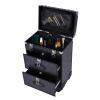 TFCFL Professional Makeup Case with 40 Compartments, Rolling Cosmetic Organizer with Drawers & Detachable Bag, Lockable Beauty Storage Box for Hairdressers, Pet Beauticians, Makeup Artists, (Black) view 1