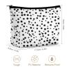 QSKDLAC Black And White Polka Dot Cosmetic Bags for Women with Zipper Portable Makeup Bag Pu Makeup Pouch for Work Or Travel Gifts view 2