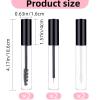 6PCS 10ml Empty Mascara Tubes,Empty Eyeliner Tube and Empty Lip Gloss Tubes,with Rubber Inserts - Ideal for DIY CosmeticsTravel and Daily Use(Black) view 3