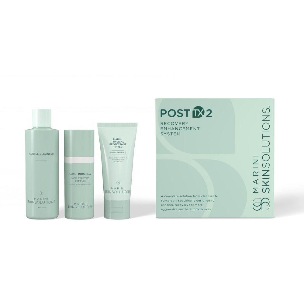 Marini SkinSolutions PostTX 2 - Recovery Enhancement 3-Step System for Aggressive Aesthetic Procedures - Calms, Hydrates, Protects & Enhances Results of Skin Treatments - Made in the USA