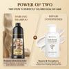3-in-1 Natural Hair Dye Shampoo & Hair Repair Conditioner Bundle - Gray Coverage & Deep Moisture - Vegan, Sulfate-Free, Color-Safe - Argan Oil, Collagen - 2x400ml (NATURAL BLONDE) view 2
