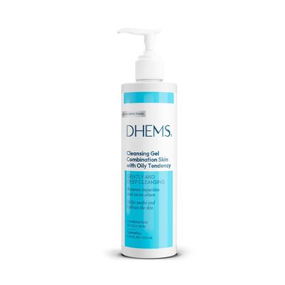 DHEMS Cleansing Gel Daily Face Wash and Makeup Remover for Oily and Mixed Skin 6.76 Ounces