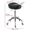 Adjustable Height Saddle Stool, Ergonomic Rolling Chair Massage Bar, Spa Salon 360 Swivel Office Chair with Wide Thick Seat Padding view 2