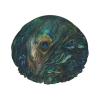 Abstract Peacock Feather Shower Cap Waterproof Reusable Double Elastic Daily Bath view 1