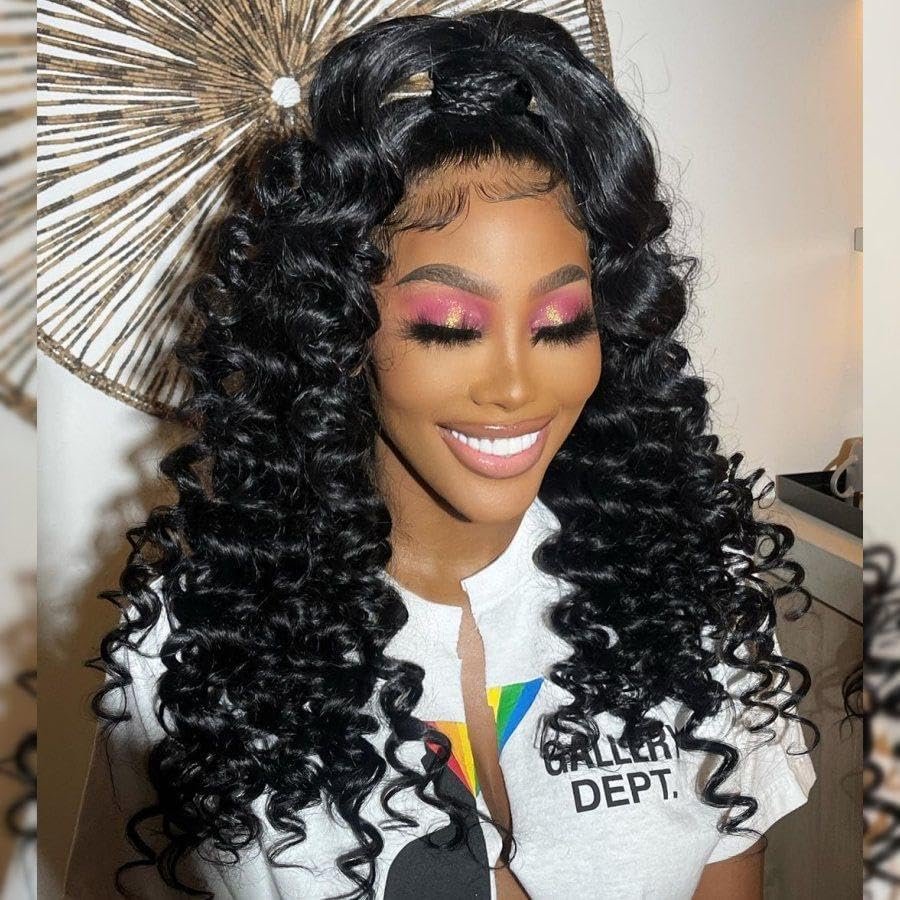CGRY 18A Skinlike HD Lace Wig 13x6 Full Frontal Loose Deep Wave Human Hair
