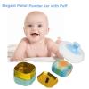 Body Powder Puff and Container, 3.35" Portable Dusting Powder Container with Soft Puff Powder Case Box Jar for Baby Women Home and Travel Use(Dark Blue) view 2
