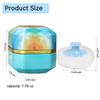 Body Powder Puff and Container, 3.35" Portable Dusting Powder Container with Soft Puff Powder Case Box Jar for Baby Women Home and Travel Use(Dark Blue) view 3