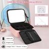 Relavel Initial Makeup Bag with LED Mirror for Women Girls, Personalized Travel Cosmetic Organizer Train Case, Birthday Gifts for Grandkids Bridesmaid Graduation Teacher Friends, Trendy Stuff, Pink O view 4