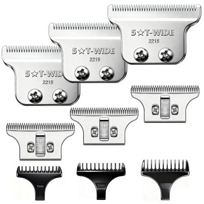 2215 Adjustable Replacement T Wide Blades compatible with Wahl 5 Star Serise Detailer Li Trimmer 8081 and 8171 Models (Silver(3PCS))