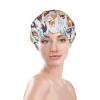 Adorable Dogs and Bones Shower Cap Waterproof Reusable Double Elastic Daily Bath view 3