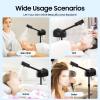 Facial Steamer, Skin Care Equipment, Professional Face Steamer, Facial Deep Cleaning with 44.1-52in Height Adjustable & 360 Rotatable Nozzle,Steamer for Salon Beauty and Spa Shop, Black view 2