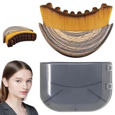 Lymphatic Contour Face Brush, Dry Brushing Face Brush, Lymphatic Drainage Massager for Face, Chin & Jawline Sculpting,Fits to The Skin to Relieve Fatigue (1PCS)