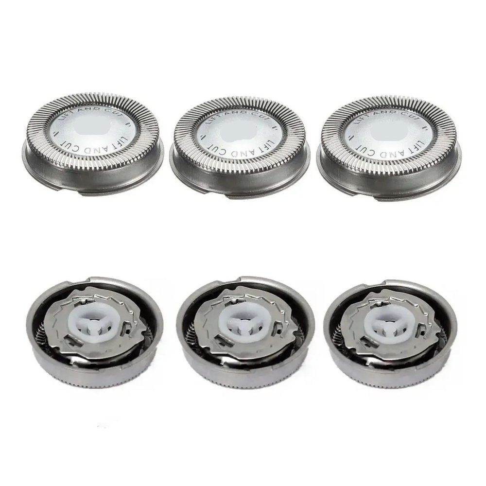 3Pcs Replacement Shaver Head Blade CuttersCompatible For Philips NorelcoHQ4 HQ58 HQ56 HQ80 shaver(1set)