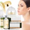 AOAO Anti-Aging Skincare Set with Rice Extract, Wrinkle Reduction Gift Kit, Moisturizing Face Cream & Essence, Roller Ball Eye Cream, Hydrating Water Serum for Fine Lines, Firming and Brightening view 3