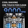 Bccnerty Shaver, Bccnerty Mini Rotary Dual Ring Electric Shaver for Men  USB Rechargeable, Waterproof, Compact for Home & Travel(Black+Orange) view 2