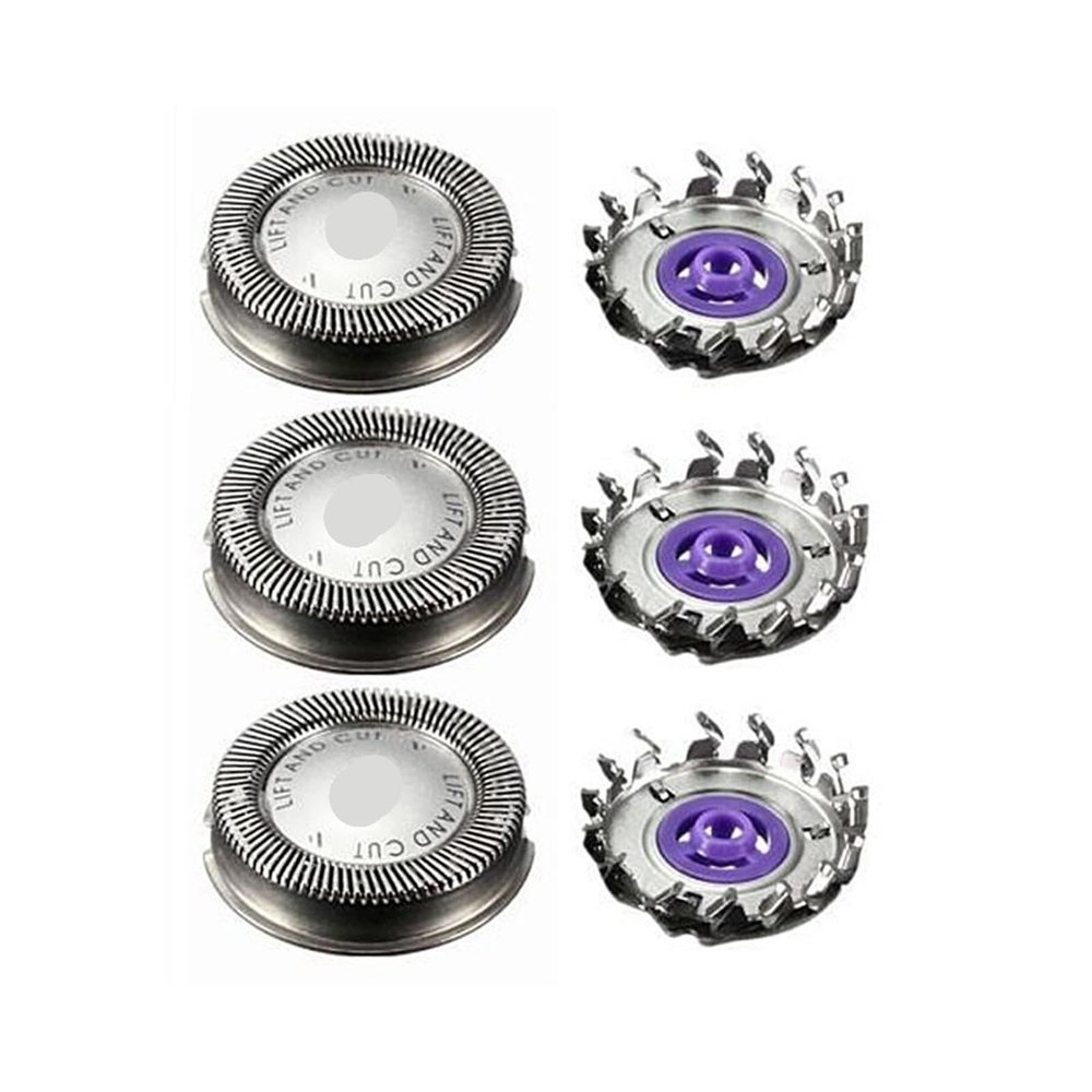 3 Pcs Replacement Shaver HeadCompatible For Philips NorelcoHQ3 HQ4 HQ55 HQ56 HQ6900 HQ6868 HQ5812 HQ6874 Razor Blade shaver(1set)