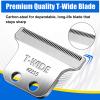 2215 Replacement T Wide Blades Compatible with Wahl 5 Star Detailer Li Trimmer(8081) and (8171) - Adjustable Stainless-steel Zero-Gap Trimmer Blade ((2pcs -silver) view 2