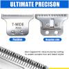 2215 Replacement T Wide Blades Compatible with Wahl 5 Star Detailer Li Trimmer(8081) and (8171) - Adjustable Stainless-steel Zero-Gap Trimmer Blade ((2pcs -silver) view 4