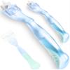 QSLST Replacement Razor Handle Compatible with Gillette Venus - Cyan Ergonomic Grip, Secure Non-Slip Design (Fits Most Venus Blades) 2Pcs view 1