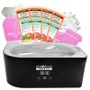 New Road Beauty - Paraffin Wax Machine for Hand and Feet, Paraffin Wax Kit, Quick Heating Touch Screen Paraffin Bath, Pink Terry-Cloth Mitts and Booties, Paraffin Wax for Arthritis, 4-Pack Mango view 1