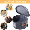 CODOHI Wig Storage Boxes,Wig Travel Cases Foldable for Multiple Wigs for Men and Women,Yarn Organizer, Cosmetic Cabinet Storage Bag (Medium Grey) view 4