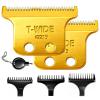 2PCS 2215 Replacement T Wide Blades Compatible with Wahl 5 Star Detailer Li Trimmer(8081) and (8171) - Adjustable Stainless-steel Zero-Gap Trimmer Blade (2PCS-Gold) view 1