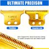 2PCS 2215 Replacement T Wide Blades Compatible with Wahl 5 Star Detailer Li Trimmer(8081) and (8171) - Adjustable Stainless-steel Zero-Gap Trimmer Blade (2PCS-Gold) view 4