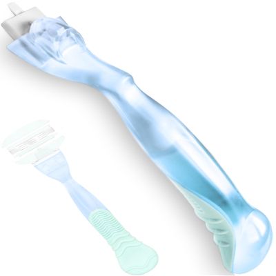 Replacement Razor Handle Compatible with Gillette Venus - Cyan Ergonomic Grip, Secure Non-Slip Design (Fits Most Venus Blades) 1Pc