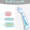 Replacement Razor Handle Compatible with Gillette Venus - Cyan Ergonomic Grip, Secure Non-Slip Design (Fits Most Venus Blades) 1Pc view 2