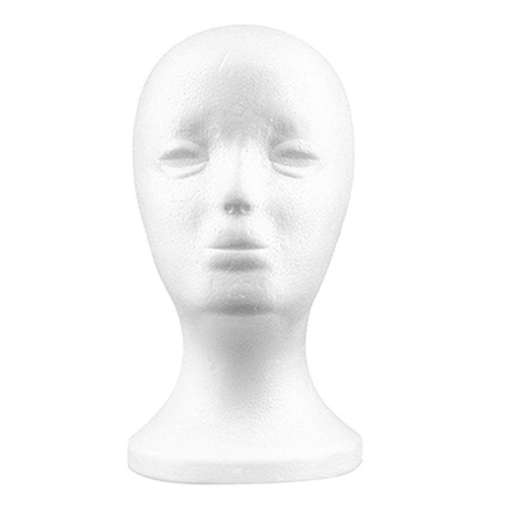 10.2 Inch White Female Foam Mannequin Head,Hats Glasses Wigs Display Stand for Home Salon Store (White)
