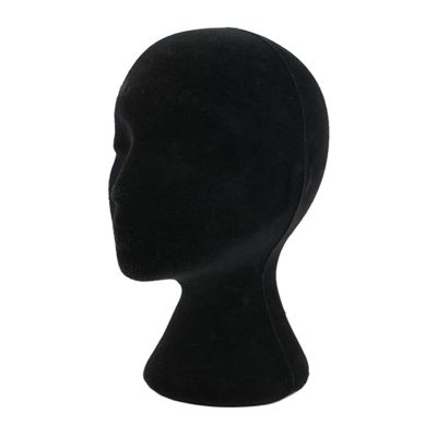 11 Inch Black Foam Wig Head Female Mannequin Head Wig Stand for Style,Display Hair, Hats, Hairpieces, Masks ,Travel, DIY Projects (Black A)