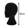 11 Inch Black Foam Wig Head Female Mannequin Head Wig Stand for Style,Display Hair, Hats, Hairpieces, Masks ,Travel, DIY Projects (Black A) view 2