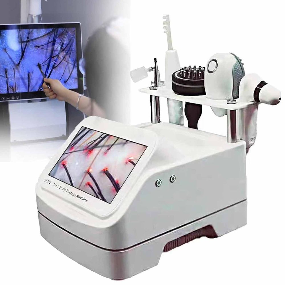 200X Skin Hair Analyzer - Digital Hair Follicle Detector with 10" LCD Screen, 5 Diagnosis Tools, Oil & Moisture Tester for Hair Loss, Flexibility & Health Monitoring