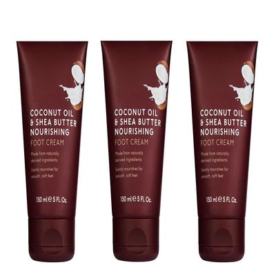 Boots Coconut Oil and Shea Butter Nourishing Foot Cream, 5 Fl Oz, (pack of 3 total 15 oz)