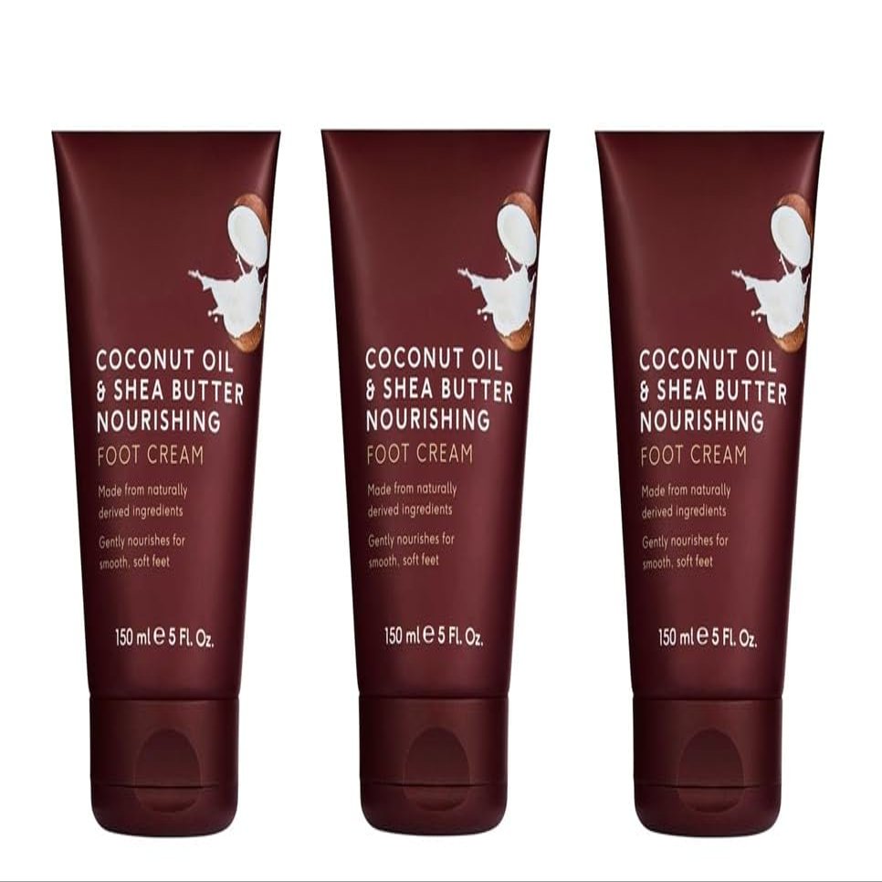 Boots Coconut Oil and Shea Butter Nourishing Foot Cream, 5 Fl Oz, (pack of 3 total 15 oz)