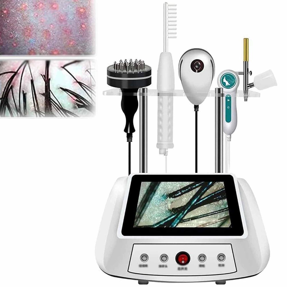 Hair Analyzer Device - 8" Scalp & Hair Follicle Detector, 50x/200x Dual Magnification, Ideal for Salons & Skin Care Professionals, Hair Diagnostic Tool