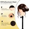 Human Hair Mannequin Head 24Inch 100% Real Hair Styling Training Head Cosmetology Manikin Head Doll Head for Hairdresser with Free Clamp view 2
