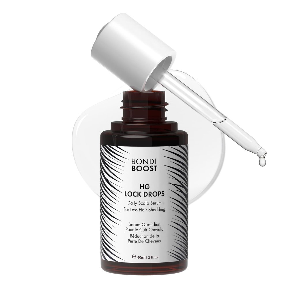 BondiBoost HG Lock Drops Daily Hair Serum (60ML) Non-Greasy, Reduces Hair Thinning, Stimulates Scalp, Supports Thicker Fuller Hair Vegan, Color-Safe, Lightweight for All Hair Types & Textures