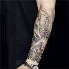2pcs Arm Koi Fish Juice Female And Male Herbal Temporary Tattoo Stickers, Semi-permanent, Waterproof, Lasting 2 Weeks, Fake Tattoos view 1