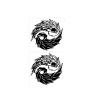 2pcs Tai Chi Bagua Wings Arm Women And Men Herbal Temporary Tattoo Stickers, Semi-permanent, Waterproof, Lasting 2 Weeks, Fake Tattoos view 2