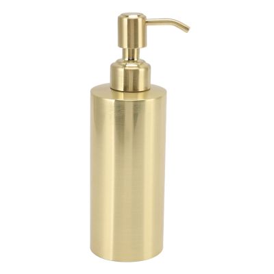 Hamwesh Gold, Rust Proof 304 Stainless Steel Soap Pump Bottle Refillable for Bathroom, Dish Dispenser with Classic Design for Kitchen Hand Pump