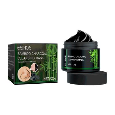 AuroraHyt Bamboo Charcoal Deep Cleansing Face Mask, Black, 120g-4.23oz, Blackhead Removal, Pore Minimizing, Oil Control with Collagen, Glycerin