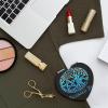 Sxijie Triple Moon Witch Goddess Wicca Pentacle Compact Mirror,Double-Sided 1X/2X Magnifying Pocket Makeup view 2